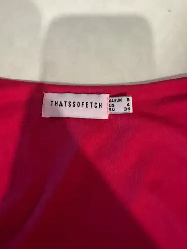 Thats So Fetch Pink Long Sleeve Crop Top thumbnail 3