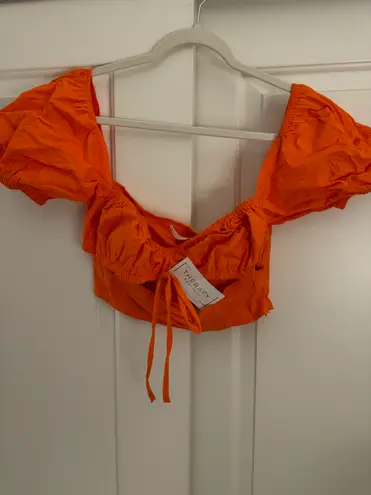 Therapy Boutique Orange Crop Top