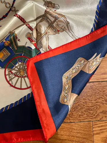 Vintage Regal Carriage&Horse EQUESTRIAN oversized square Silk Scarf 35/35