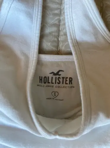 Hollister White Halter Tank Top