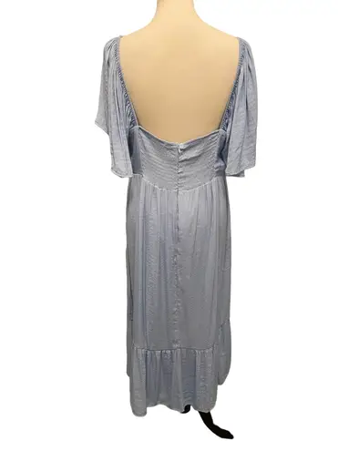 Nsr Light Blue Maxi Flowy Dress