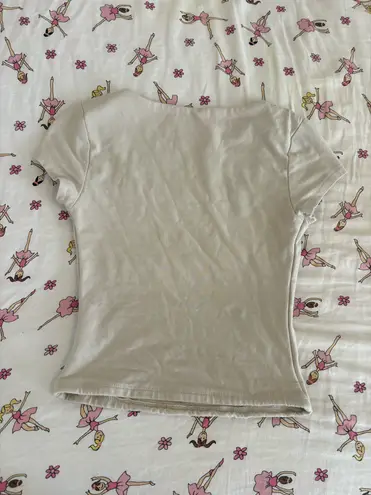 Pink Rose Light crème  basic tee shirt thumbnail 3