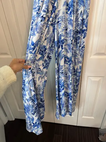 Baltic Born NWT Blue Floral Wide Leg Jumpsuit