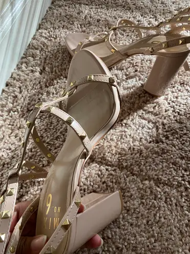 DSW Rhinestone Nude Heels