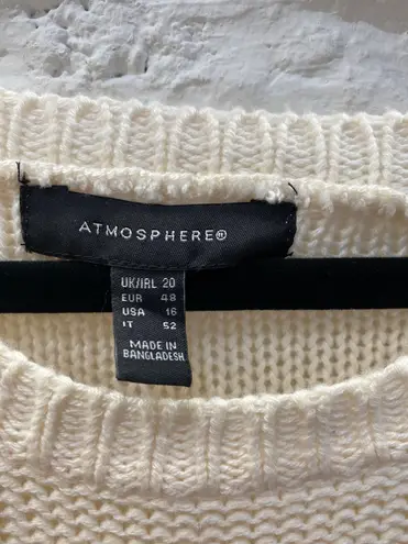 Atmospheric Cream Cableknit Sweater Tan Size 16