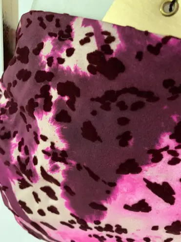 a.Che 2 pieces burgundy animal print bikini swimsuit set Purple