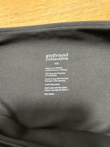 Girlfriend Collective XS leggings with pockets - black, 7/8 ankle.