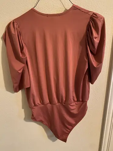 LeRouge Pink Puff Sleeve Leotard