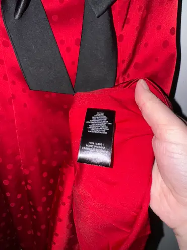 Charles Henry NWT Dot Jacquard Satin Mini Dress XS Red