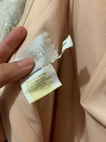 Beaded Lace Bodycon Strapless Dress with Train Tan Size 0