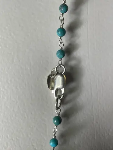 Sterling Silver Deb Guyot 925 Turquoise & Herkimer Quartz Necklace & Earrings Set