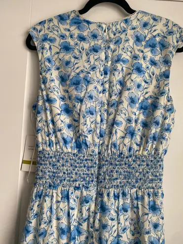 Maison Tara Sleeveless Mixed Bluebell Print Wrap Maxi Dress New Multiple Size 14