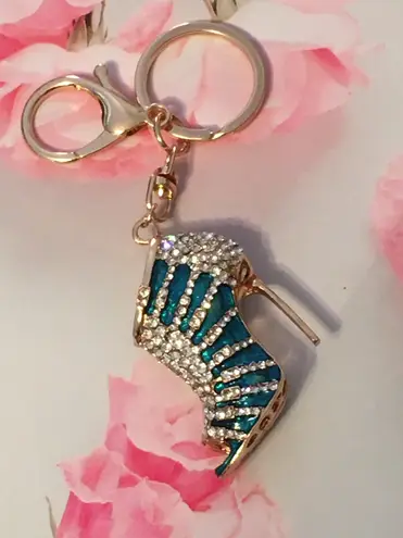Turquoise Stiletto Keychain Blue