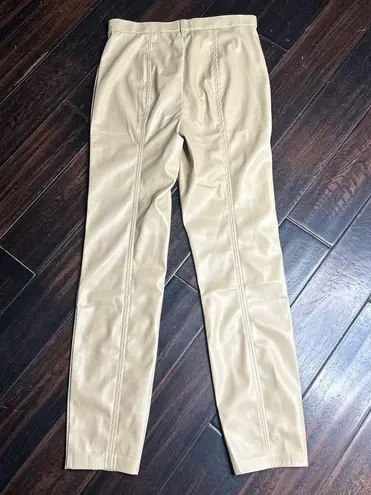 Jason Wu Faux leather pants with bottom slit business casual stretch bodycon indie boho