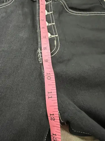 We Wore What The Danielle High Rise Vintage Straight NWT in Black/white stitching