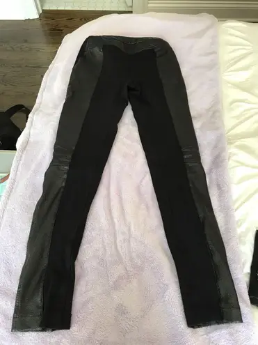 BCBGMAXAZRIA Black Faux Leather Legging