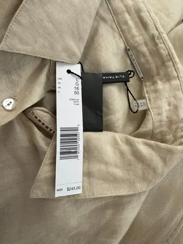 Elie Tahari Solid Linen Shirt