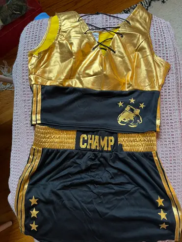 World Champion Boxer Costume Gold Size M