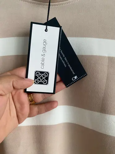 Cable & Gauge NWT Pullover Striped & Wide Leg Athleisure Lounge Jogger Set