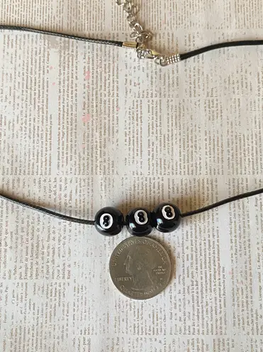 Handmade 8 ball grunge funky unisex necklace🎲8️⃣🖤
