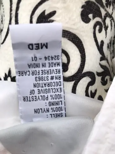 Blair White Nylon Windbreaker Floral Embroidered Pocket M