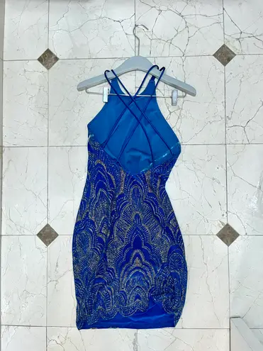 Jump NWOT  Apparel Peacock Strappy Back Dress