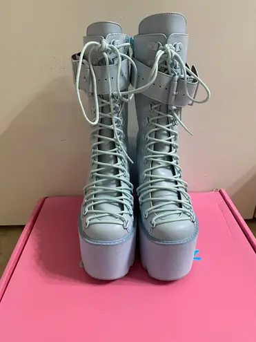 Sugar Thrillz Baby Blue Traitor Boots Size 7 - $53 (53% Off