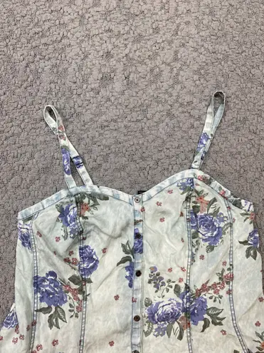 Torrid Floral Denim Cami Top