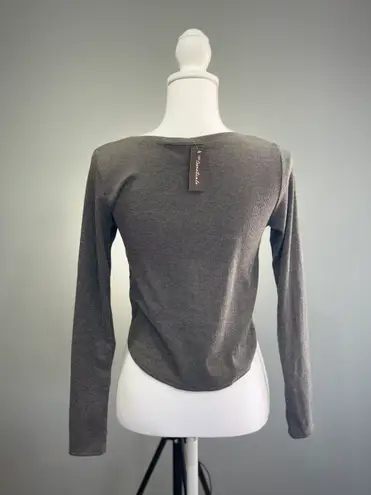 Streetwear Society CLEARANCE! Gray Boutique Ribbed Top Size S NWT