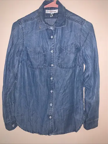 Coolibar Denim Shirt Size XXS Blue