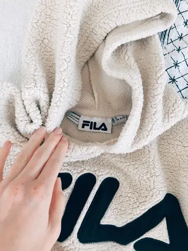 Fila stripe boyfriend hoodie new arrivals