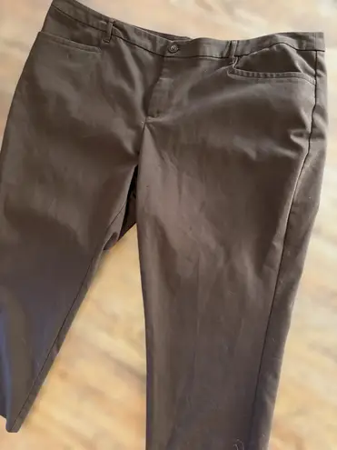 cj banks Womens Size 22W Petite Brown Moderately Curvy Relaxed Fit Trouser Pants