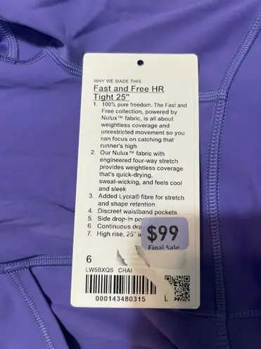 Lululemon Fast Free HR 25” Tight