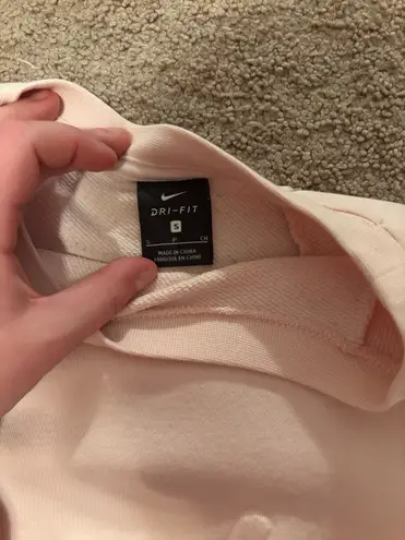 Nike Light pink cropped  crewneck pullover size small - Image 2