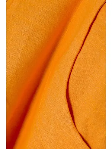 Cult Gaia Molly linen blend front-zip high-rise shorts size S small