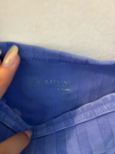 Aerie Offline Blue Crop Top