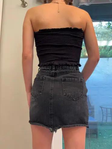 Denim & Co Denim Co Black Denim Jean Skirt