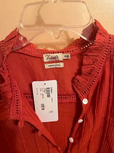 Faherty NWT  Willa Top in Carmine