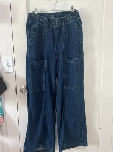 Gap Dark Wash Denim Cargos