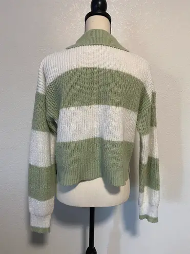 it's our time It`s Our Time Open Knit Pullover Sweater Striped Women’s Size M