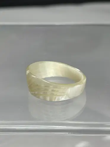 Solid Mother Of Pearl Ring White