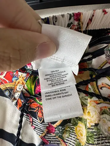 Camilla Joie de Vivre Tie Detail Wrap Over Wide Leg Harem Pants