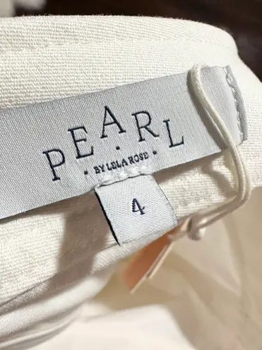 Lela Rose Pearl by white button front skirt