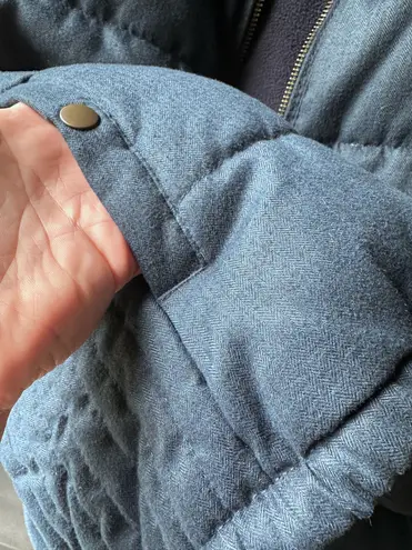 Old Navy Active Old Navy Puffer Vest Women’s S Navy Blue Quilted Fleece Lined Full Zip Y2K 90s