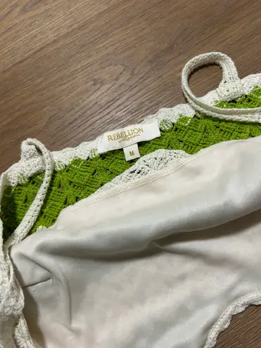 Rebellion Medium boho vacation set - crop top + shorts