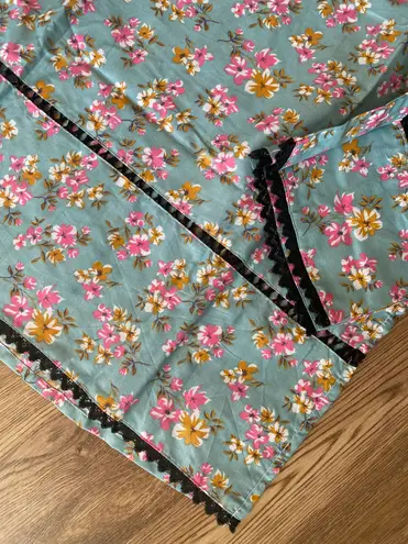 Indian Designer Kurta Palazzo 2pc Set Women Salwar Kameez Ready To Wear Suit Blue Size M