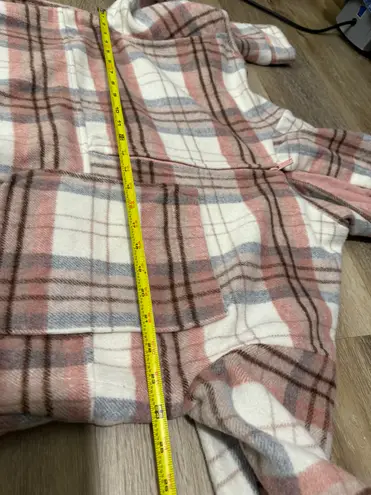 Ashley by 26 International Outwear Wool Pink Flannel Pullover