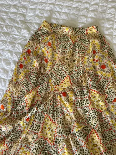 Ba&sh Floral Asymmetrical Ruffle Jupe Hall Midi Skirt - Image 7