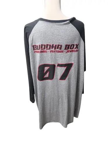 Next Level Apparel Buddha Box Piercing Tattoo Jewelry Baseball Tee Size 3XL
