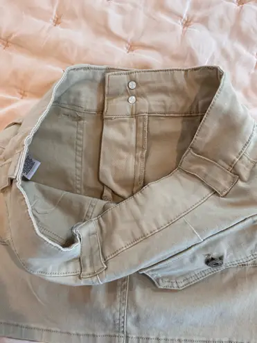 Vintage Khaki Mini Skirt Y2K Tan